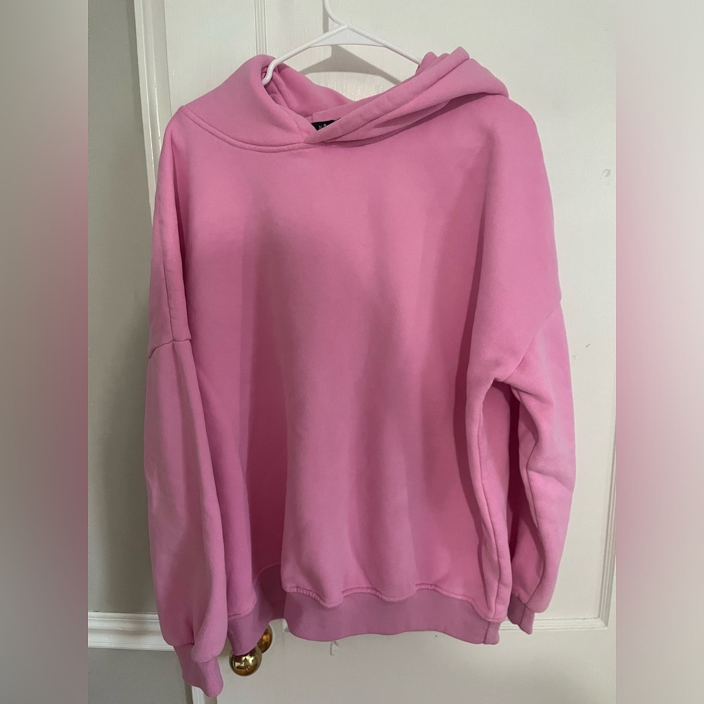 Gently worn oversized pink hoodie